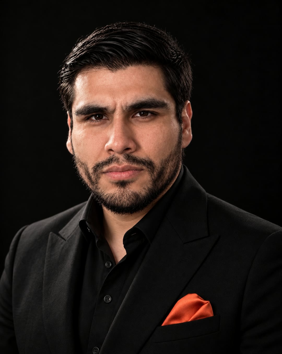 Dr. Carlos Merlo, portrait on black